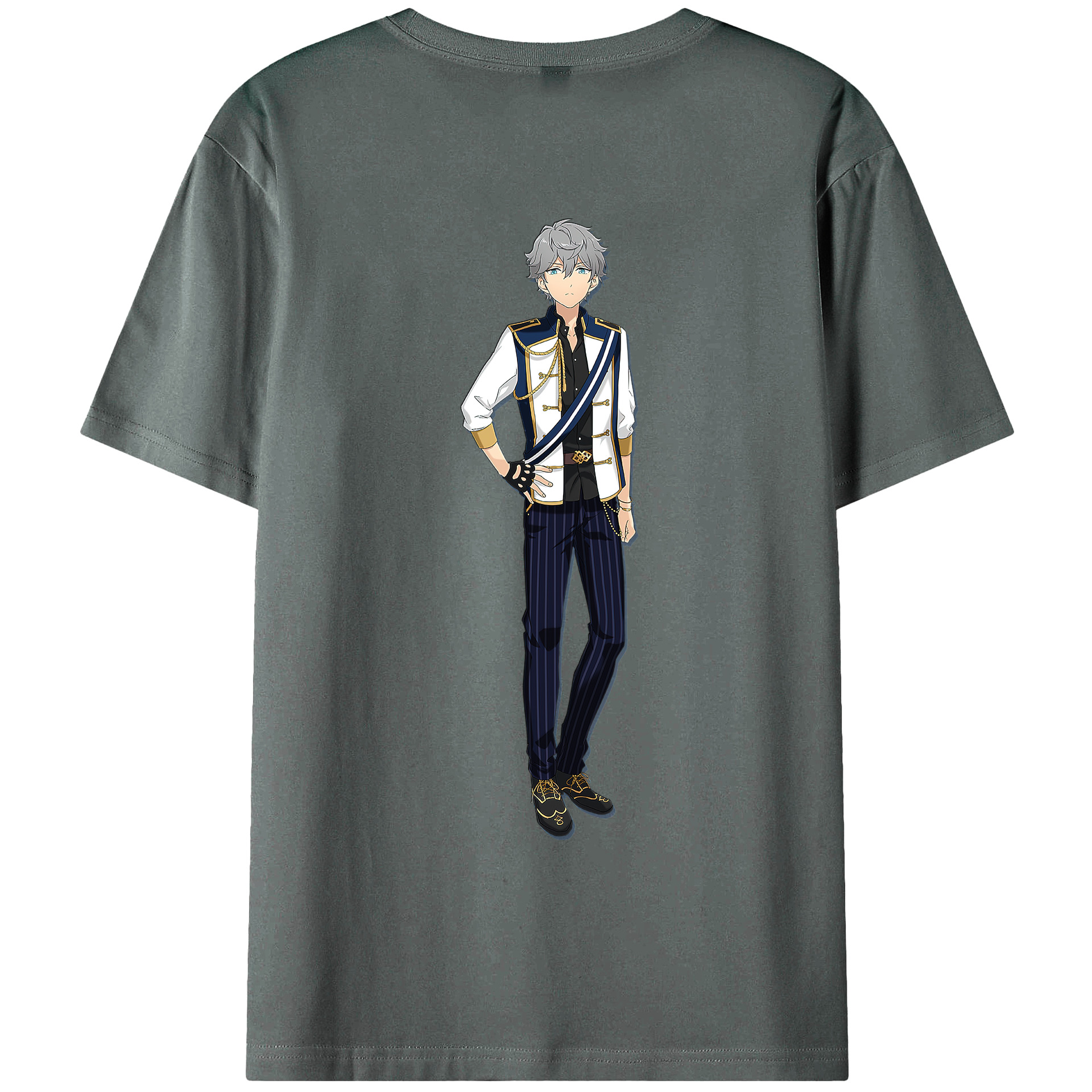 （画像用） あんさんぶるスターズ! Ensemble Stars 綿100％ メンズ半袖Tシャツ（バックプリント） 通気性